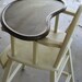 RESERVED for tamztamz....please do not buy if you are not her....Vintage Wooden Baby High Chair Hand Painted with Stained Tray