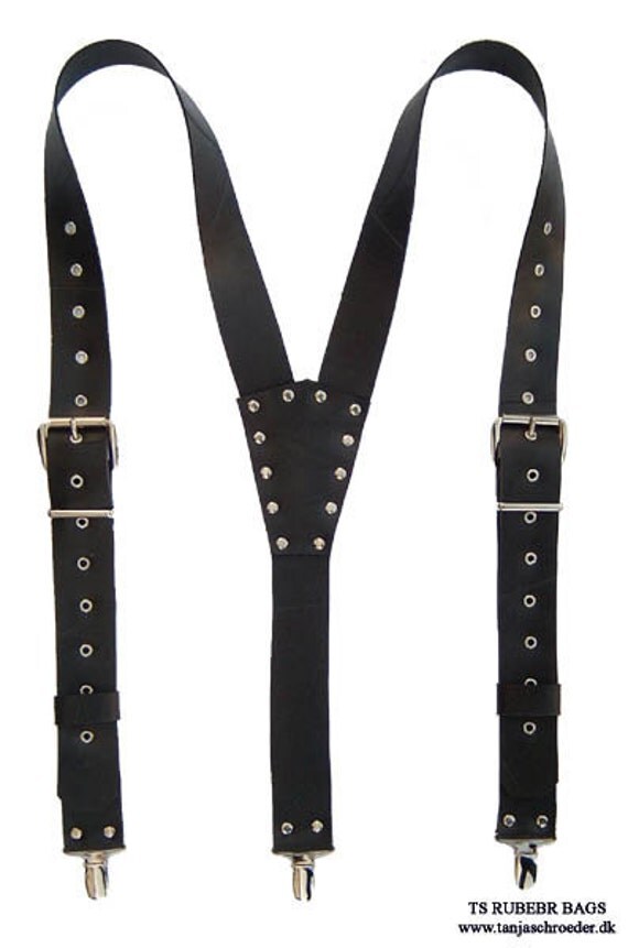 Rubber suspenders by TSRUBBERBAGS on Etsy