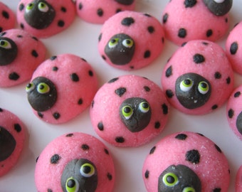 LADYBUG MINTS - Special Occasions, Weddings, Parties- Cupcake Toppers - 2 Dozen Cream Cheese Mints