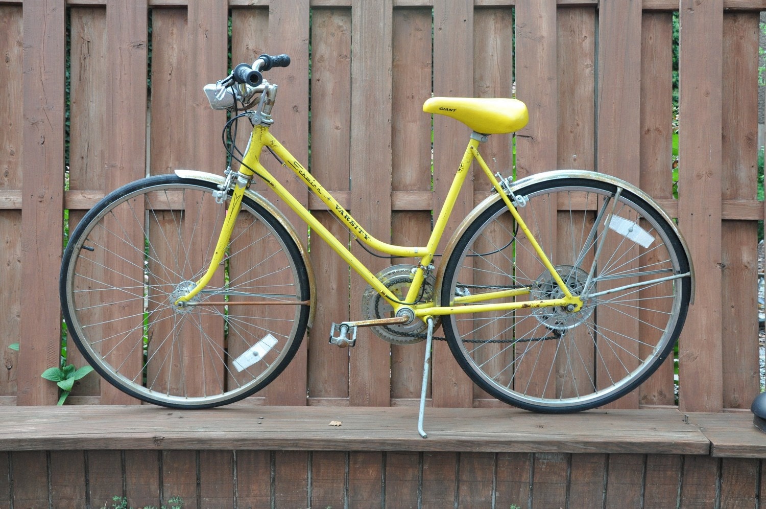 ON SALE Vintage 70s Yellow Schwinn Bicycle