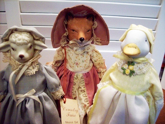 animal dolls with clothes