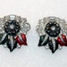 Vintage Art Deco Rhinestone Shoe Fur Dress Clips I. Michelson & Sons