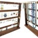 Jewelry Organizer - Jewelry Stand, Bocote, Wood, Zebra Stripe. Holds up to 96 pairs, 10 pegs. Earring Holder - Earring Display