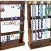 Earring Holder Stand, Jewelry Holder, Wood, Bocote, Necklace Holder. Holds up to 30 pairs, 4 pegs. Jewelry Organizer - Jewelry Storage