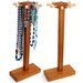 Necklace Holder Stand, Jewelry Display, Cherry, Spinning, Wood, Medium, Ring and Bracelet Holder. 13" Necklace Height. Jewelry Holder