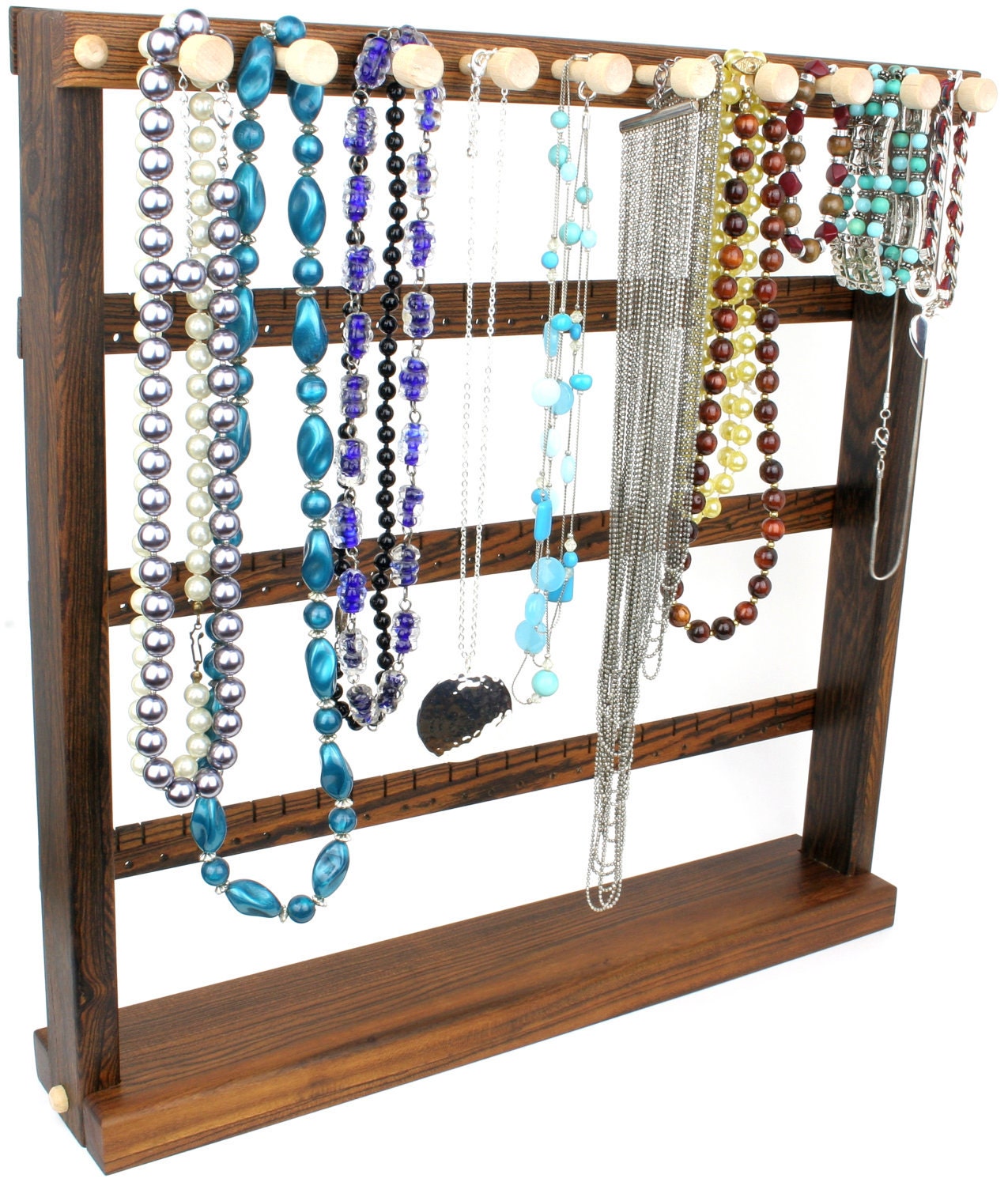 Jewelry Organizer Jewelry Stand Bocote Wood Zebra Stripe.