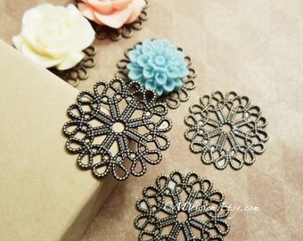 20 Antiqued Brass 23mm Super High Quality Filigree Base Connectors G07-Wq