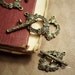 Lot of 40pcs (20 sets) of Antiqued Bronze Victorian Oval Toggle Clasps E50E51-Rd