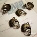 6pcs of Antiqued Bronze Super Bowl Fan Neat American Football Helmet Sports Connector Charm Pendant Drop J53-Ey