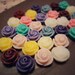 20pcs Sample Pack (2 of ea color) 11mm Quality Cutie Swirly Resin Rose (white, pink, blue, yellow, purple,turquoise,burgundy) Sq