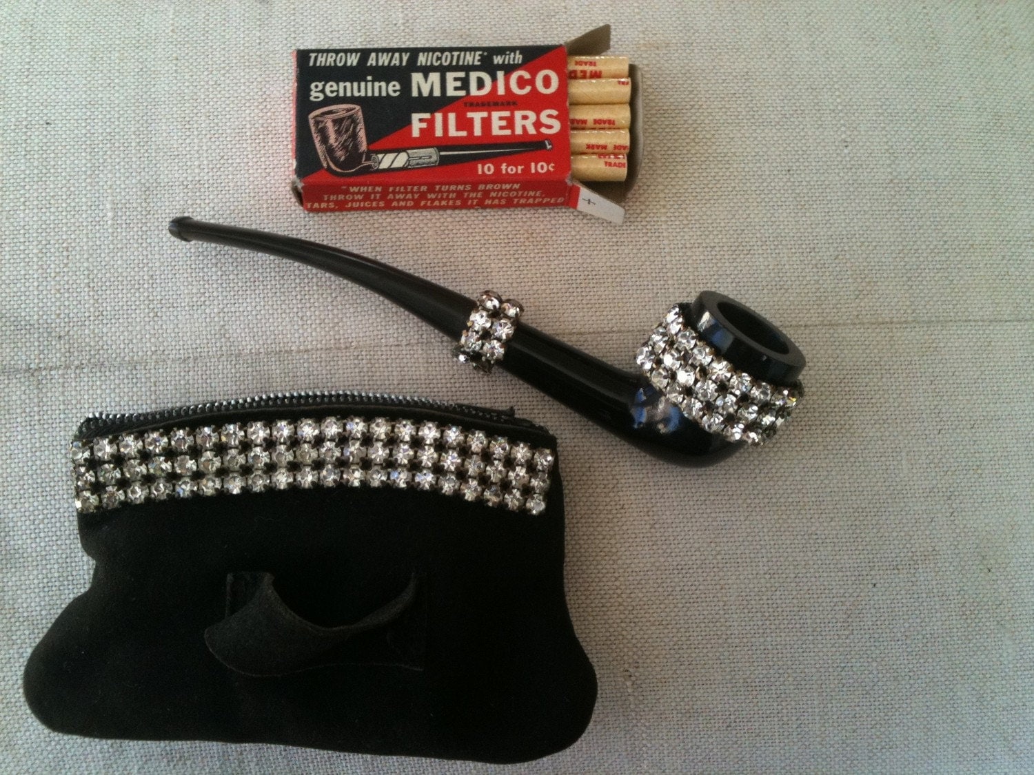 Vintage Ladies Smoking Pipe 1950s by funkyjunkmama on Etsy