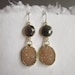 Copper Druzy Earrings Drusy Smokey Quartz Gold Vermeil