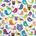 Kissing Owls and Birds Fabric - Cottong Quilting Weight - Fabric BTy