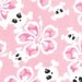 Hawaiian Flowers and Skulls - Pink Flannel - 1 yard
