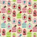 Birds and Birdcages - By the Yard - Cotton Flannel Fabric