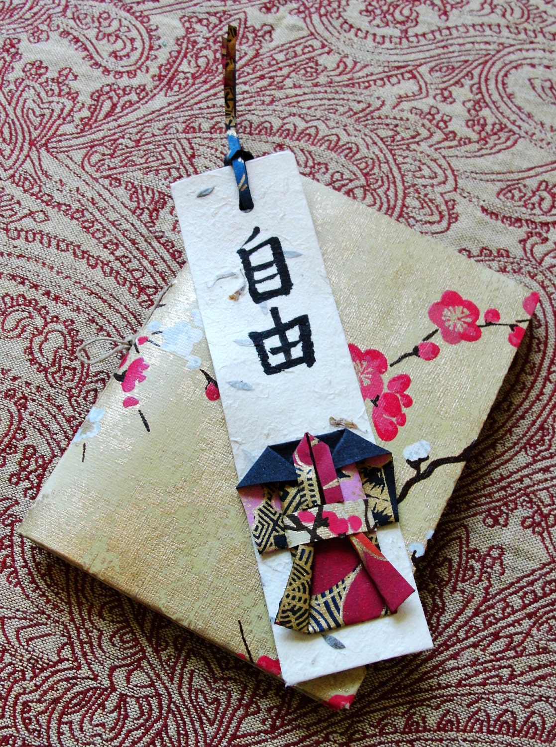 Chinese calligraphy handmade bookmark personalized artful