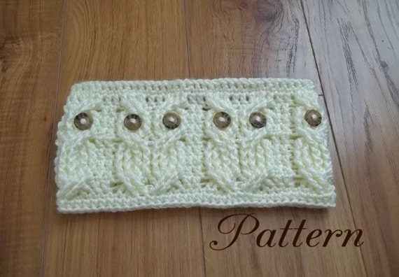 Crochet PATTERN-Its a Hoot,  An Owl Headband and Earwarmer