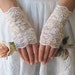 Wedding Gloves, IVORY, lace wedding accessory, fingerless gloves, bridal accessory