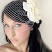 Custom order ivory
Bridal Birdcage Veil an Flower, 2 pc set,, Hair flowers,Ivory or White, wedding accessory, bridal headpiece - JOSIE -