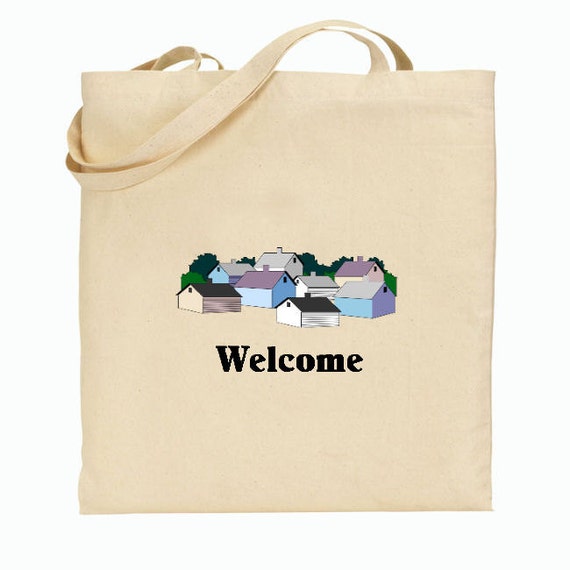 Eco Friendly Canvas Tote Bag - Welcome to the Neighborhood -Gift Bag