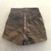 Vintage 1980s High Waist Brown Shorts Denim button fly S/M