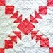 Charming Vintage Flying Geese Red and White Quilt