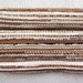 Hand woven Rag Rug - beige, light brown, white 3.25' x 7.64'