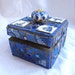 Amsterdam Mosaic Box in white and blue - treasure chest, jewelry box