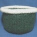 Green & Cream Felted Bowl