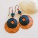 Natural Jewelry Blue Earrings Handmade Copper Earrings