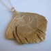 Peacock Feather Necklace in Gold