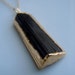 Black Tourmaline Necklace with Gold -A BEST SELLER, similar featured in Etsy Newsletter