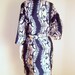 Mens Kimono in Shaheen Hawaiiana Cotton Robe is Belted
