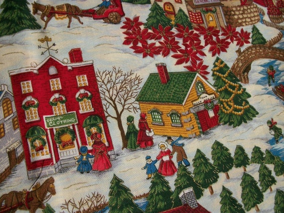 Dickens Christmas Village Fabric