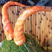 Bright Orange, Twisted Large Dragon horns, Halloween Costume, Handmade wicked cool Clay Horns, Renfaire, larp, handmade, ooak