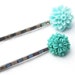Aqua/ Turquoise/ Mint Color Floral Bobby Pin Set