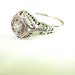 Vintage 18k White Gold Filagree Diamond Engagement Ring