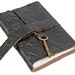 Black Leather Journal with Skeleton Key Bookmark