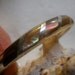 Sterling Silver and Pink Abalone Inlaid Bangle Cuff