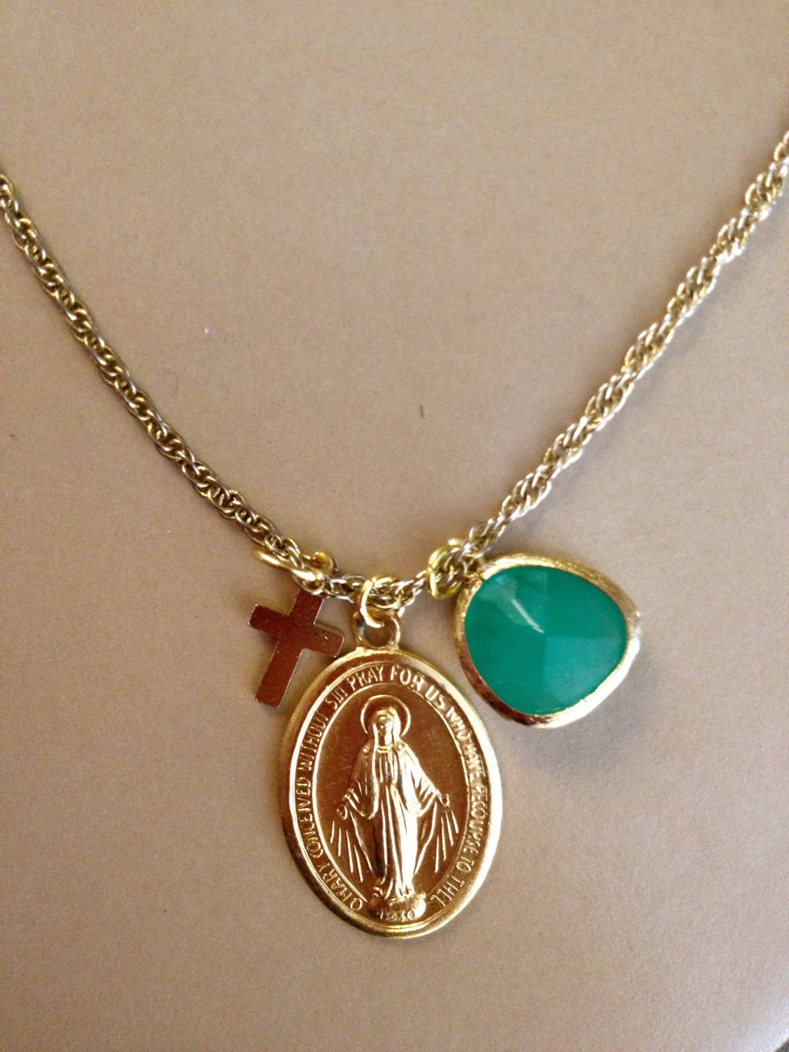 Vintage Virgin Mary Necklace by elladolce on Etsy