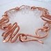 Copper Bracelet Hammered Copper "Squiggles"