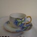 Hand Painted Blueberries Teacup & Saucer