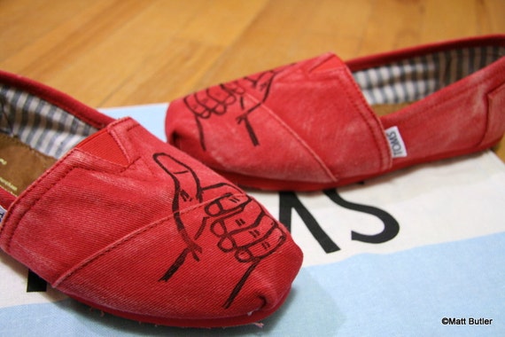 Thumbs Up TOMS Shoes by themattbutler on Etsy