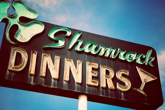 neon signs sign kitchen shamrock retro highway st patrick historic decor dinners custom etsy fine similar items maker saved