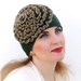 RESERVED. Hat army green youth adult , oversized beanie, asparagus ruches