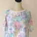 Pastel Floral Batwing Sweatshirt Top Indie Slouchy