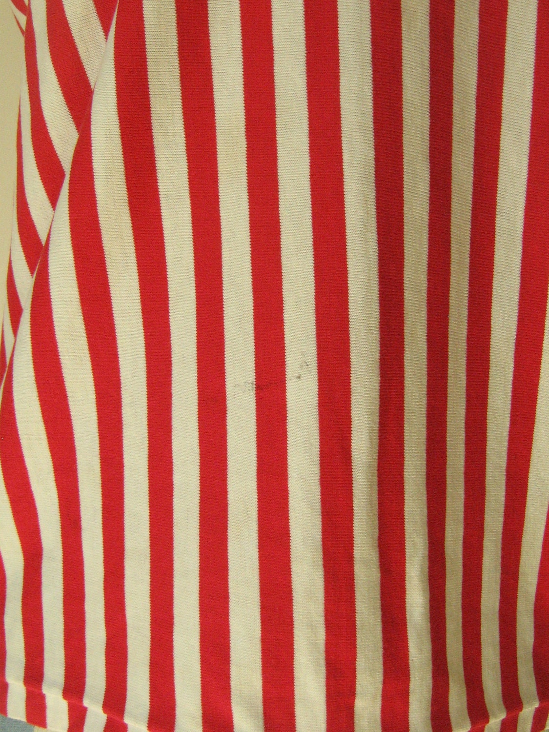 red and white stripped shirt