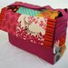 Diaper / Lge Messenger / Nappy Bag - The Deer in the Garden with Fuschia Lining