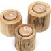 cedar - 3 individual candle holders - with beeswax candles