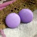 Lavender Button Earrings